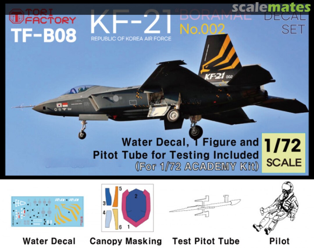 Boxart KF-21 Boramae No.002 Decal Set with Measurement Probe TF-B08 Tori Factory