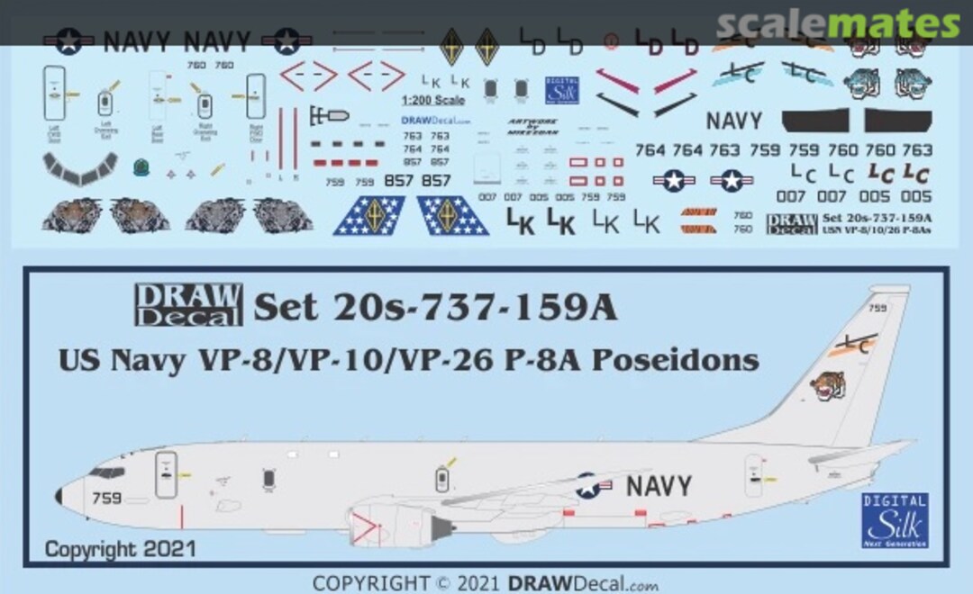 Boxart US Navy VP-8 / VP-10 / VP-26 P-8As Poseidons 20-737-159A Draw Decal