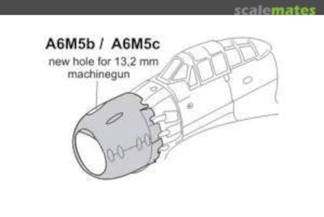 Boxart A6M5b/A6M5c Zero Cowling with 13.2mm Machine Gun Opening Q72188 CMK