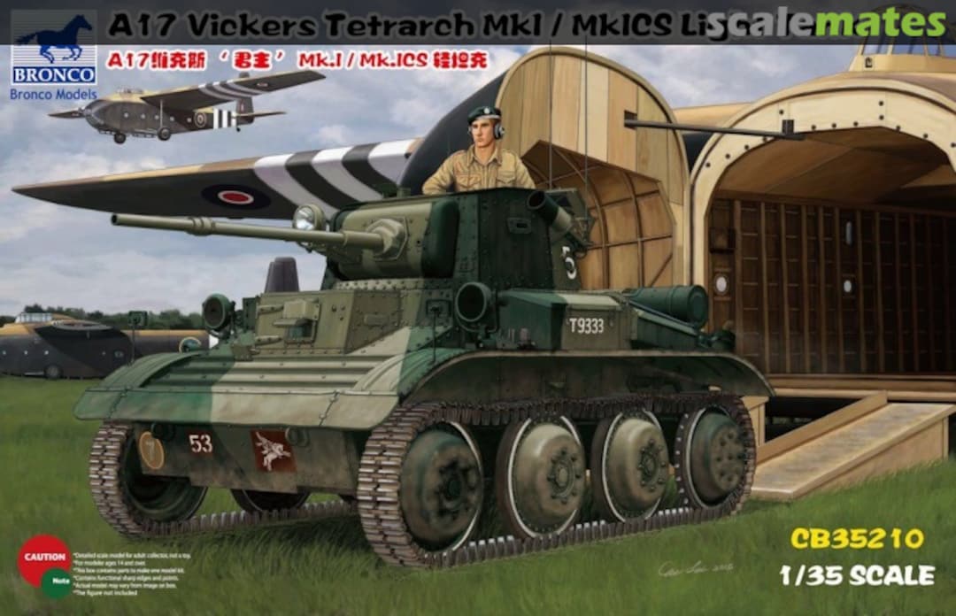 Boxart A17 Vickers Tetrarch Mk.I / MkICS Light Tank CB35210 Bronco