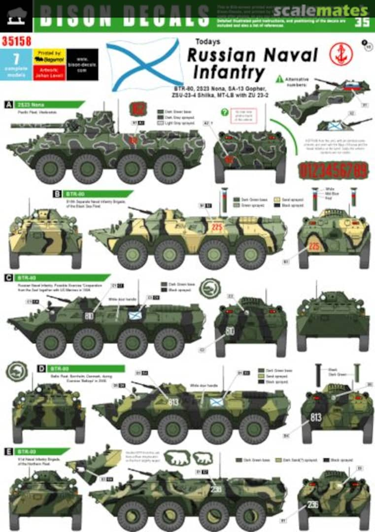 Boxart Todays Russian Naval Infantry 35158 Bison Decals