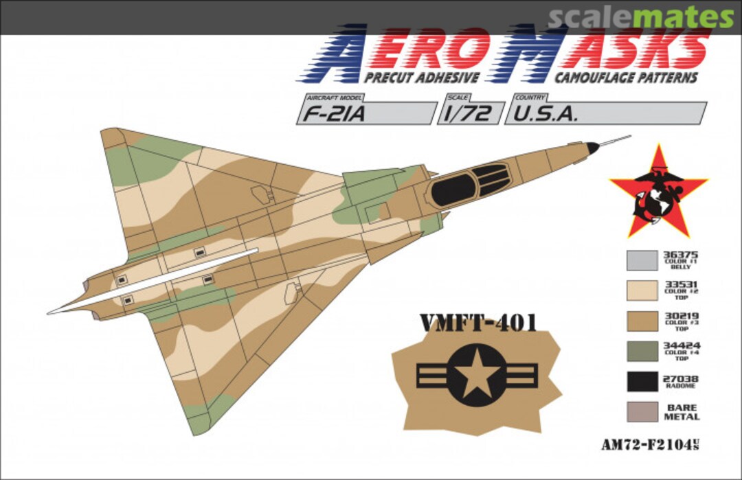 Boxart F-21A USA VMFT-401 AM72-F2104 AeroMasks