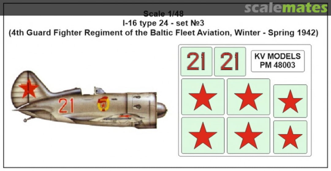 Boxart Masks for I-16 type 24 military aircraft insignia PM48003 KV Models