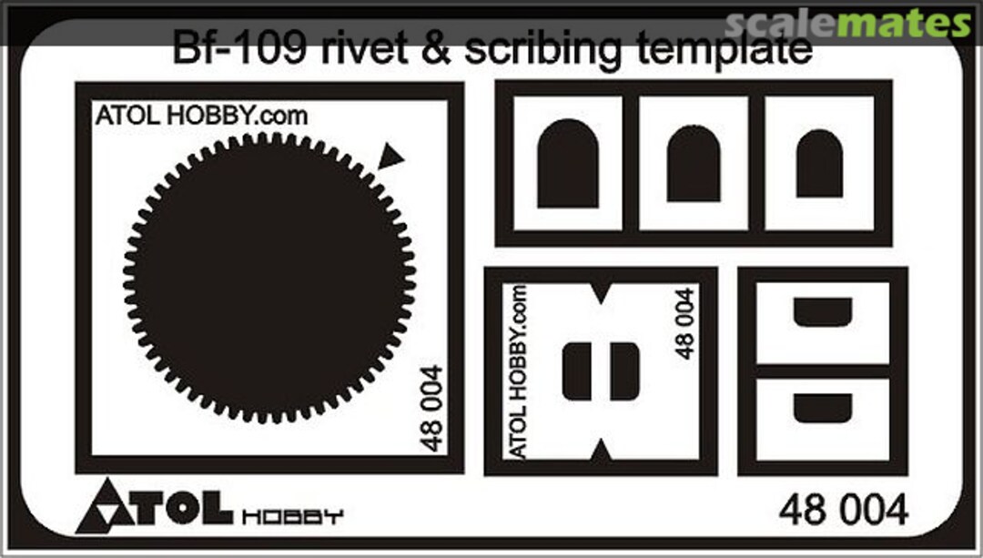 Boxart Bf-109 Rivet & Scribing Template 48 004 Atol Hobby