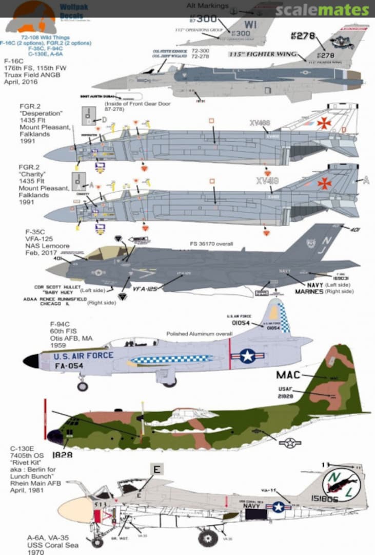 Boxart Wild Things 72-108 Wolfpak Decals