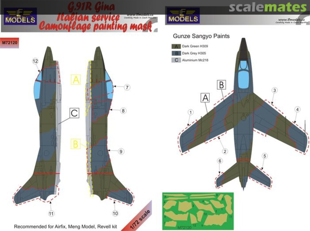 Boxart G.91R Gina Italian Service M72120 LF Models