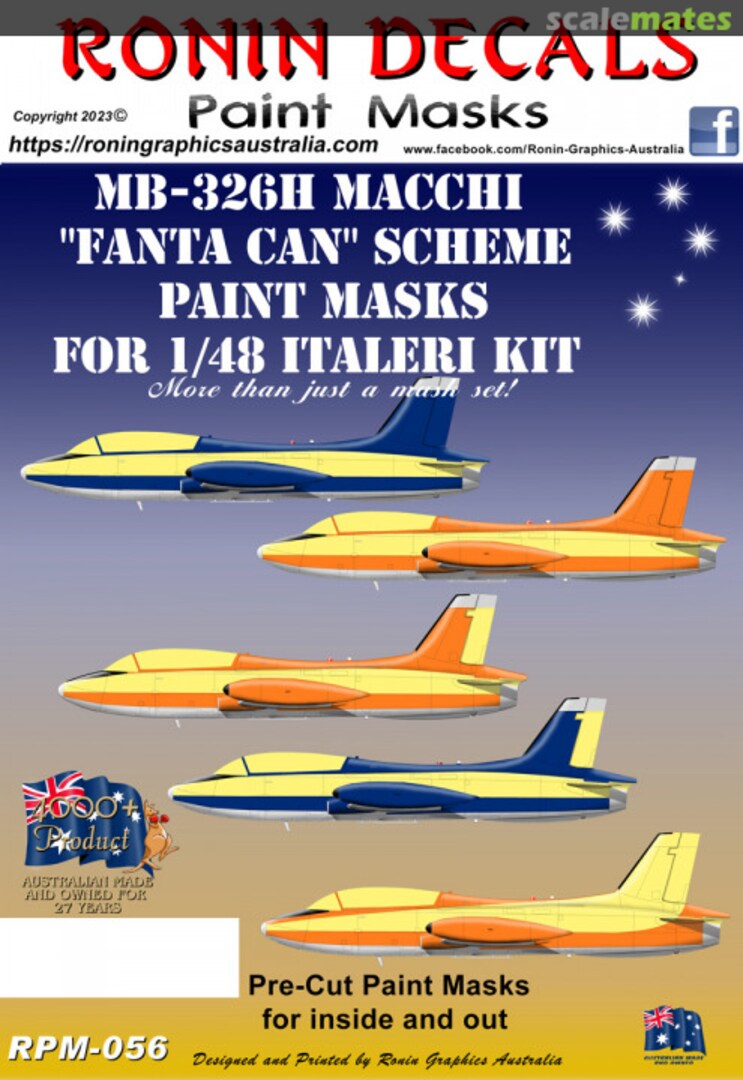 Boxart MB-326H Macchi "Fanta Can" Paint masks RPM-056 Ronin Decals