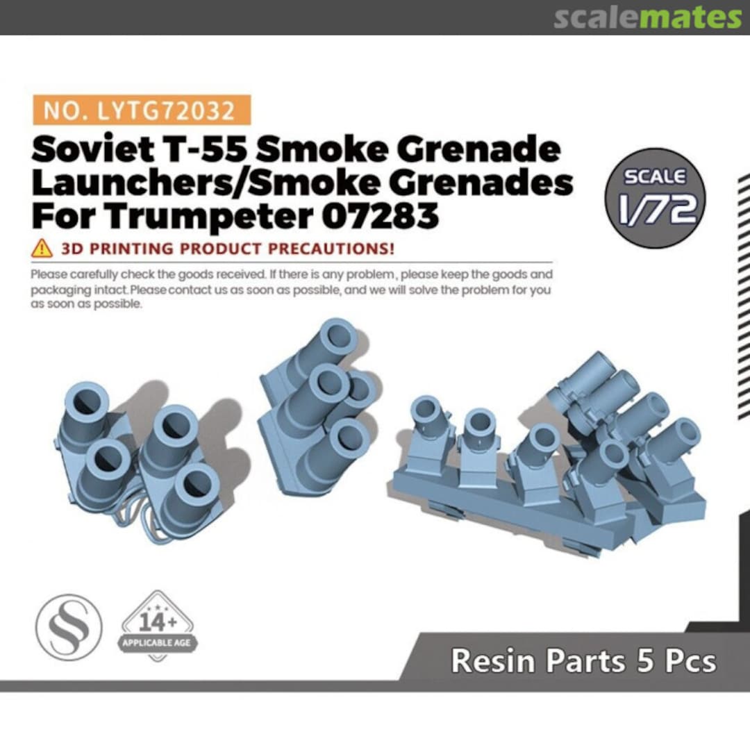 Boxart Soviet T-55 Smoke Grenade Launchers/Smoke Grenades LYTG72032 Yao's Studio