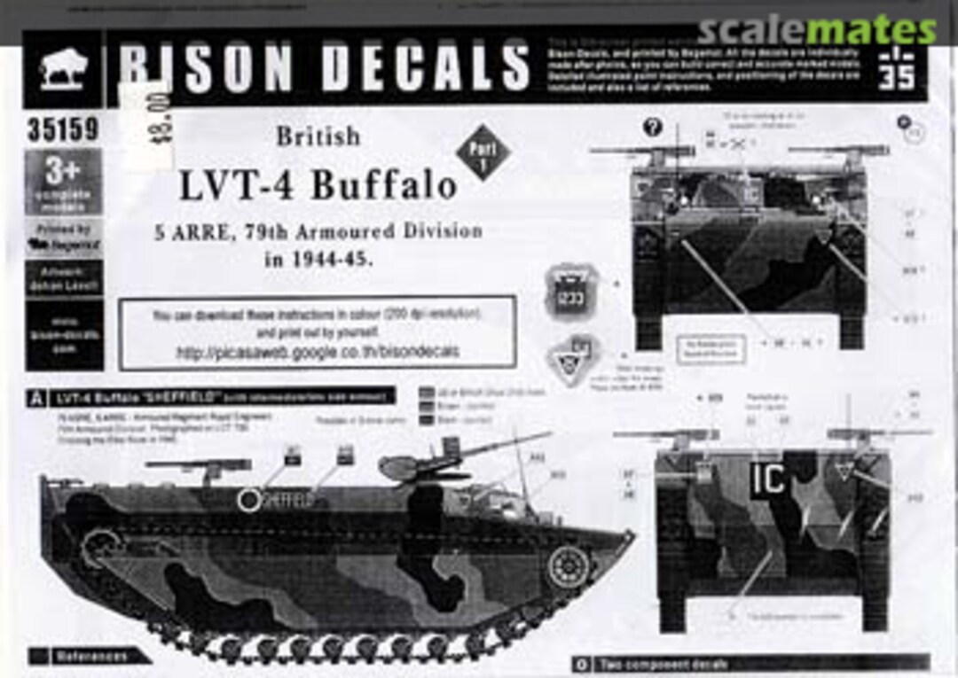 Boxart British LVT-4 Buffalo #1 35159 Bison Decals