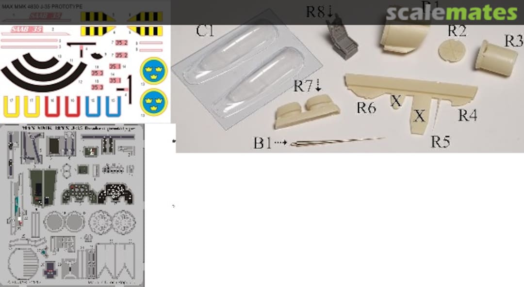 Boxart SAAB J35 Draken prototype conversion MMK4830 Maestro Models