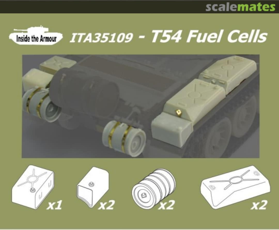 Boxart T54 Early Fuel Tanks 35109 Inside the Armour ITA3