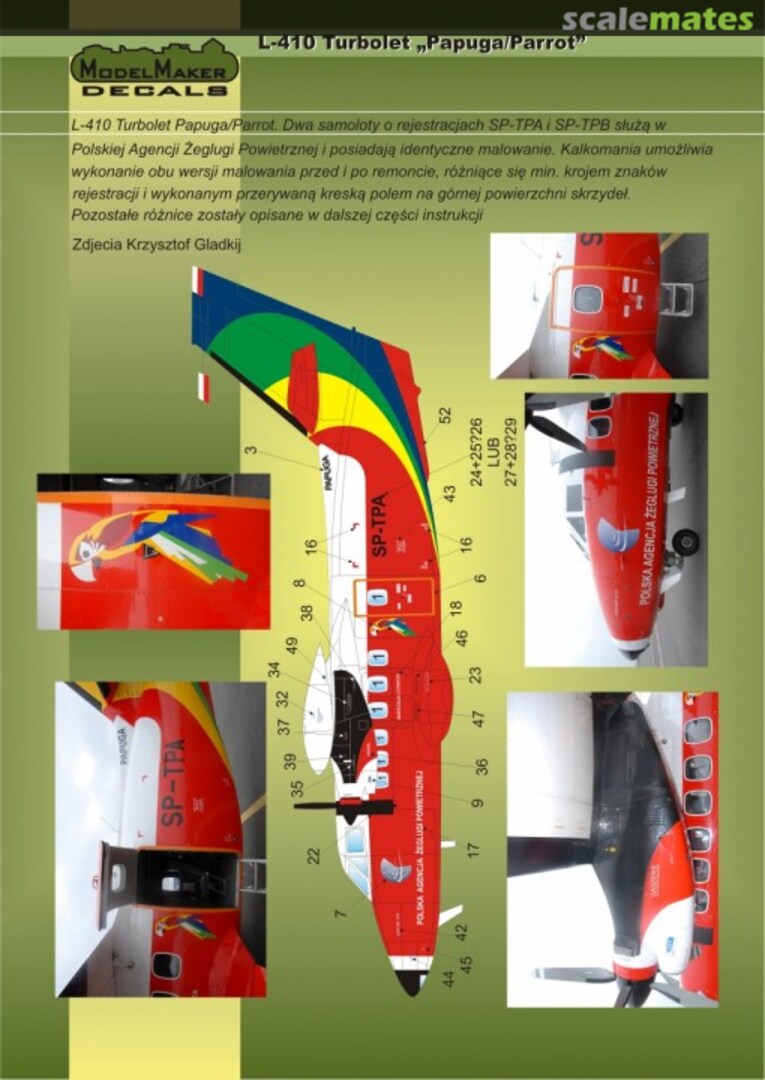 Boxart L-410 Turbolet "Papuga/Parrot" D72027 ModelMaker