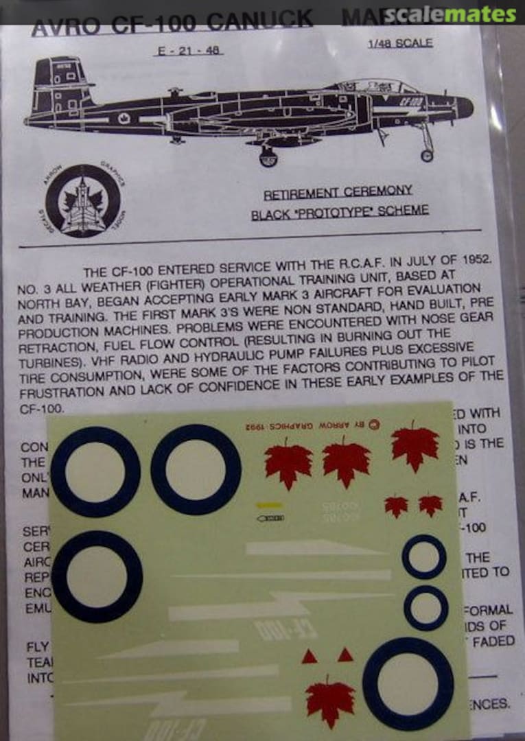 Boxart Avro CF-100 Canuck, Mark 5D E-21-48 Arrow Graphics