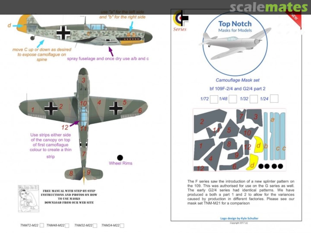 Boxart Messerschmitt Bf-109F-2/4 & G2/4 TNM32-M22 TopNotch