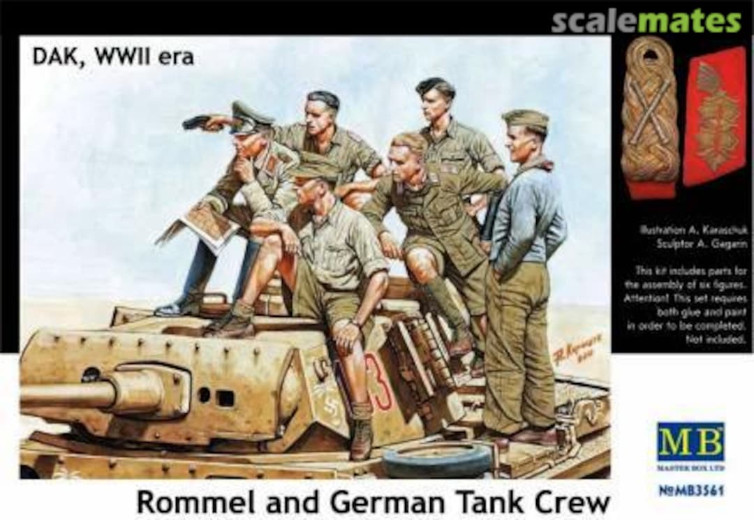 Boxart Rommel and German Tank Crew MB3561 Master Box