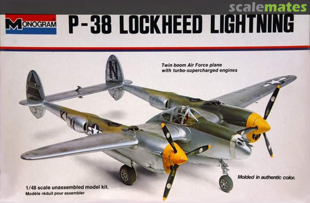 Boxart P-38 Lockheed Lightning 6848 Monogram