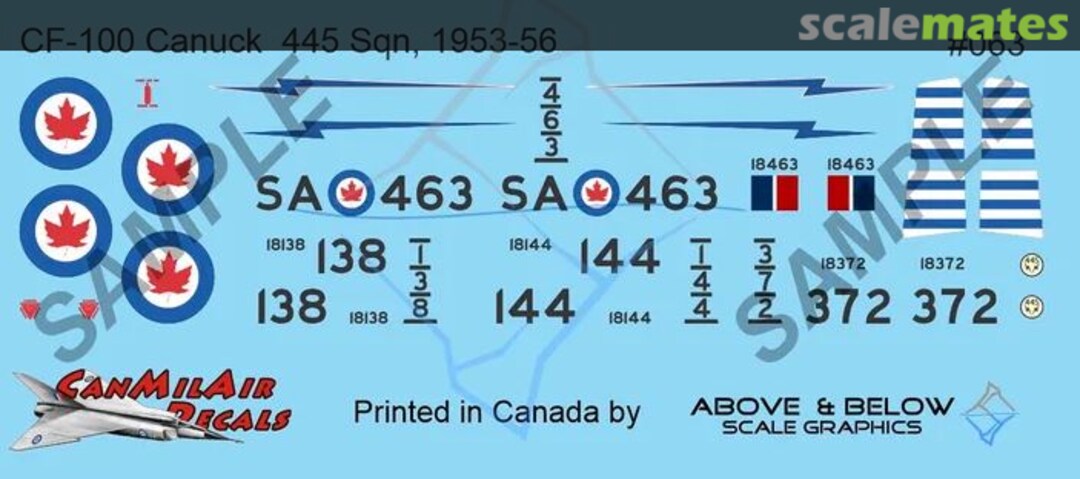 Boxart Avro CF-100 Canuck Mk. 3/4 - 445 SQN 063 Above & Below Graphics