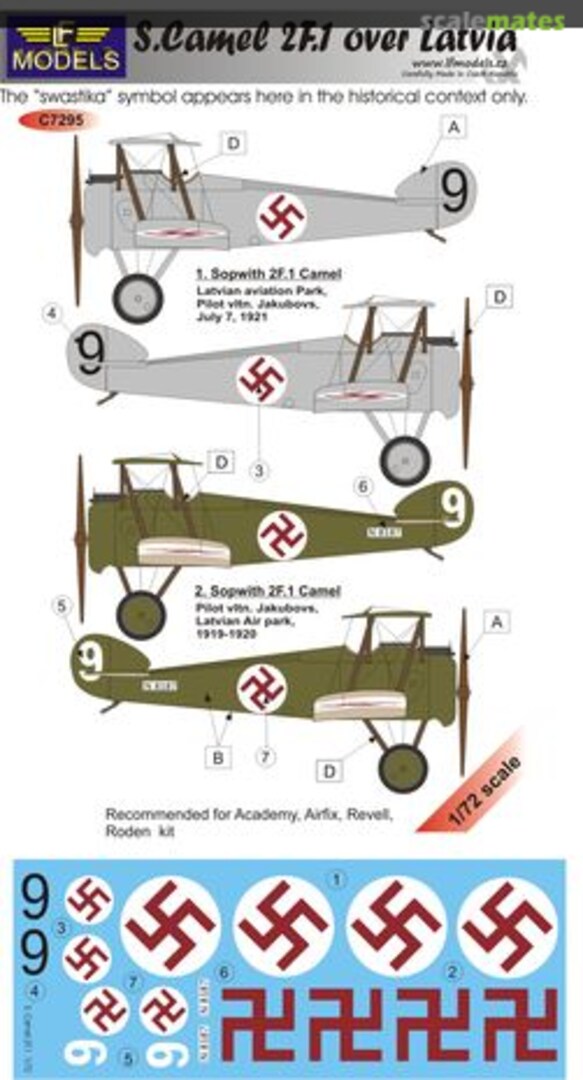 Boxart Sopwith 2F.1 Camel Over Latvia C7295 LF Models