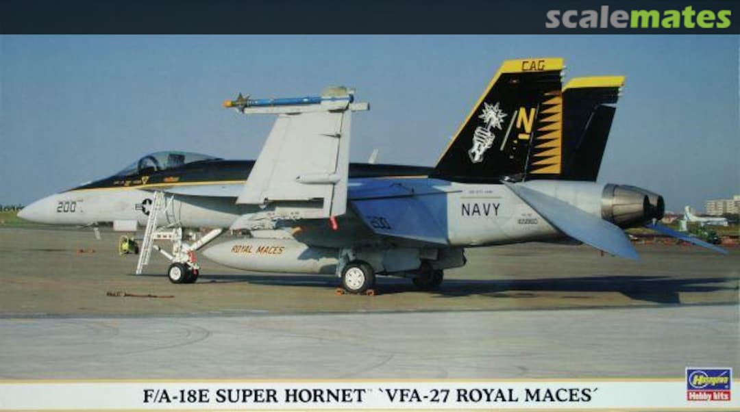 Boxart F/A-18E Super Hornet `VFA-27 Royal Maces´ 00744 Hasegawa