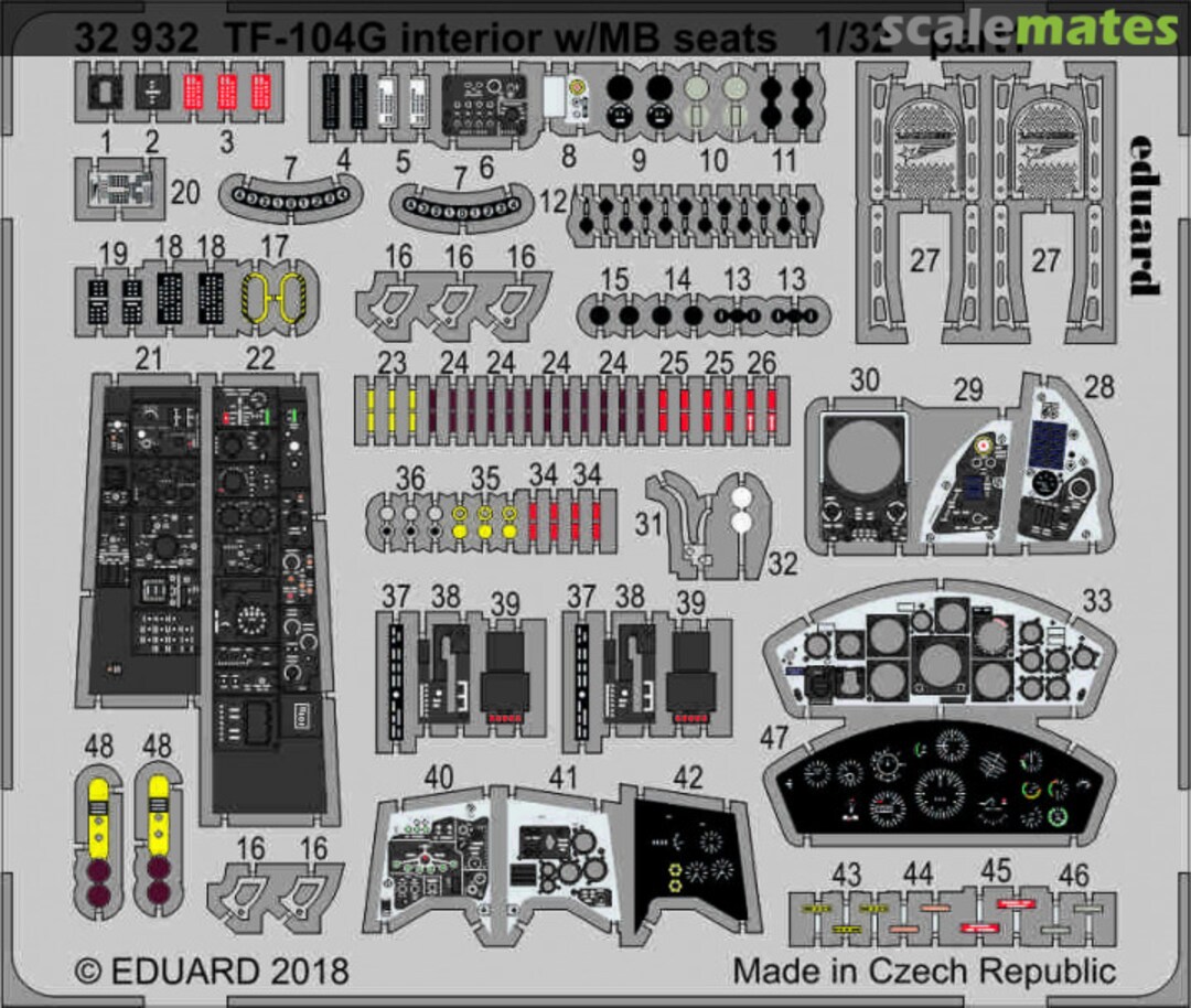 Boxart TF-104G interior w/MB seats 32932 Eduard