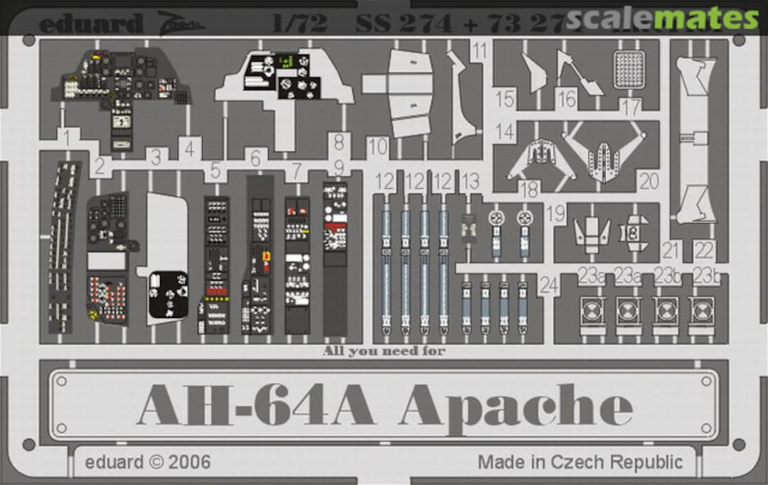 Boxart AH-64A Apache 73274 Eduard