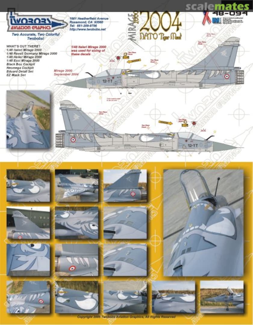 Boxart Mirage 2000 2004 NATO Tiger Meet 48-094 TwoBobs Aviation Graphics