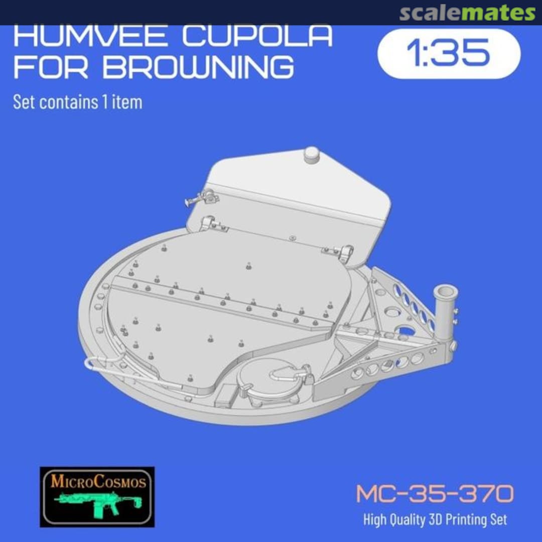 Boxart Humvee Cupola for Browning MC-35-370 3D MicroCosmos