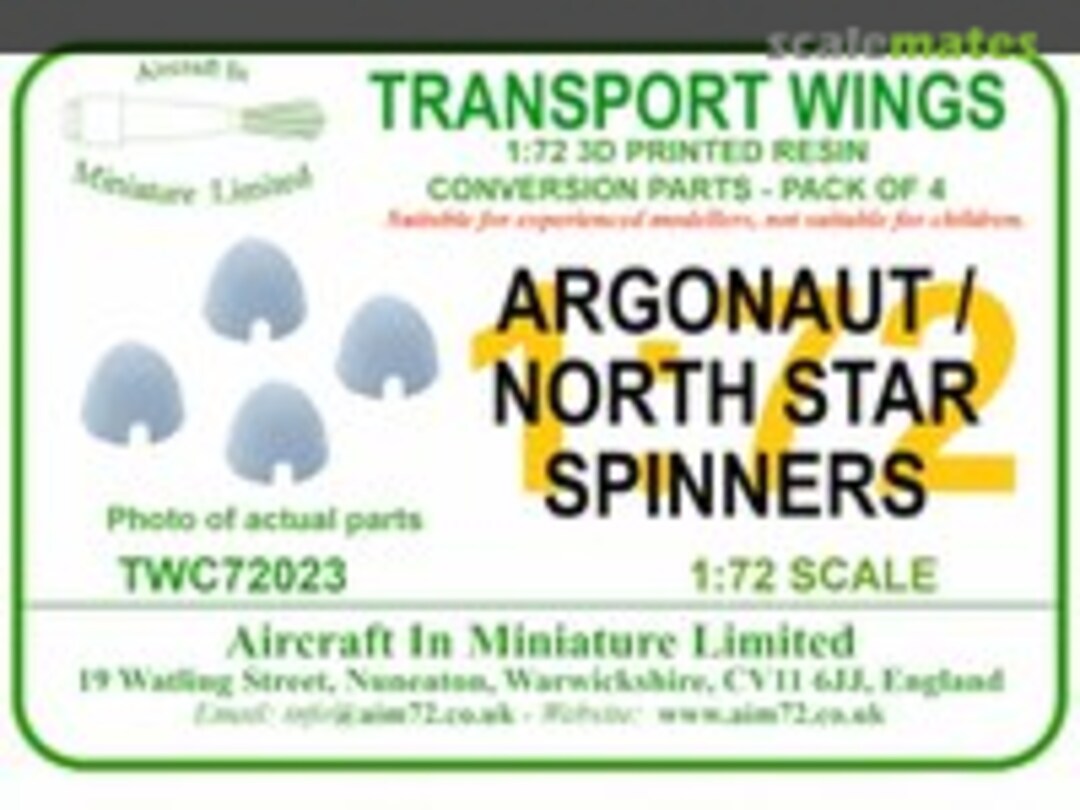 Boxart Argonaut/North Star spinners TWC72023 Aircraft In Miniature Ltd