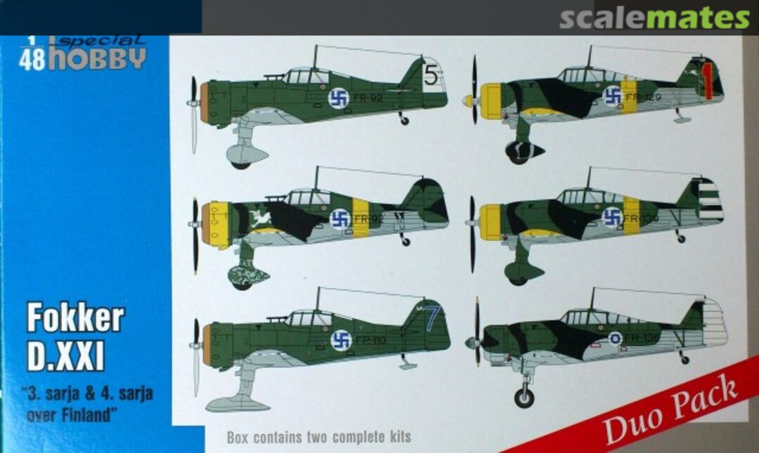 Boxart Fokker D.XXI "3. sarja & 4. sarja over Finland" SH48124 Special Hobby