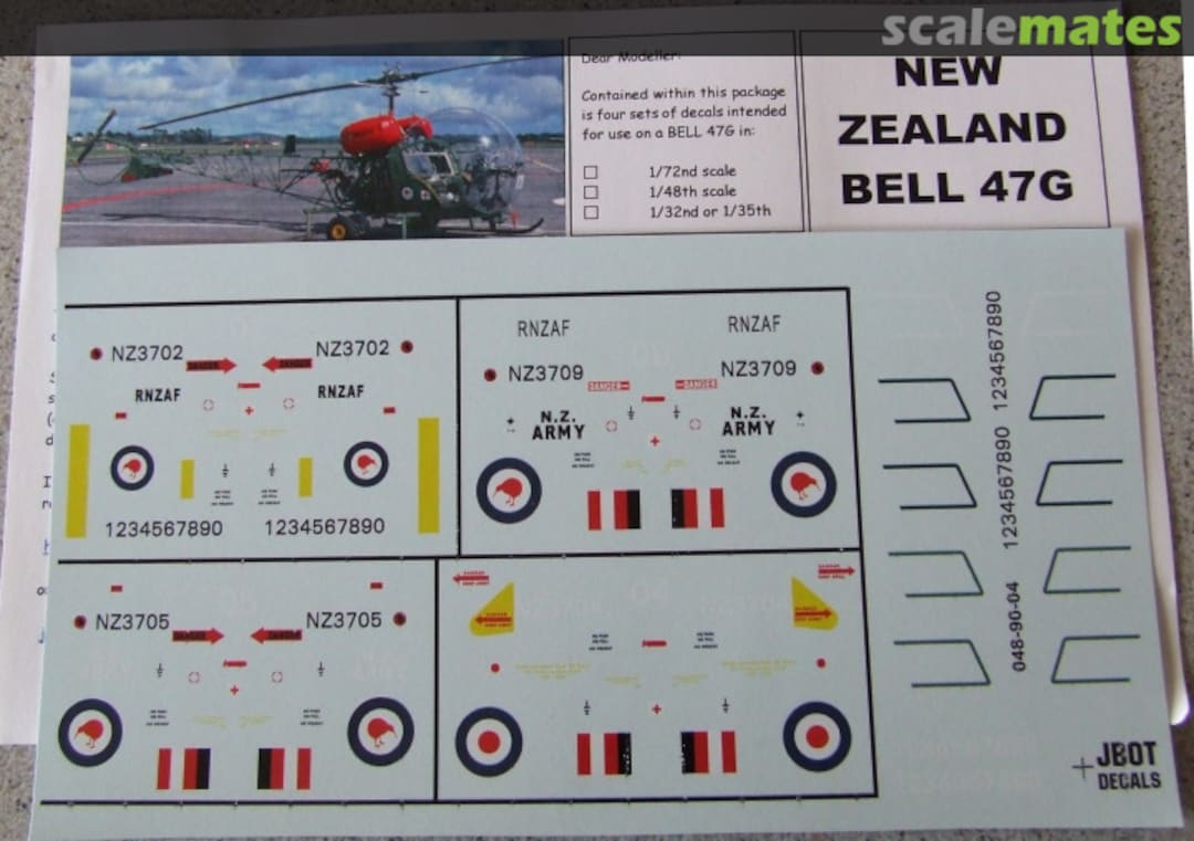 Boxart New Zealand Bell 47G 35-35-06 JBOT Decals