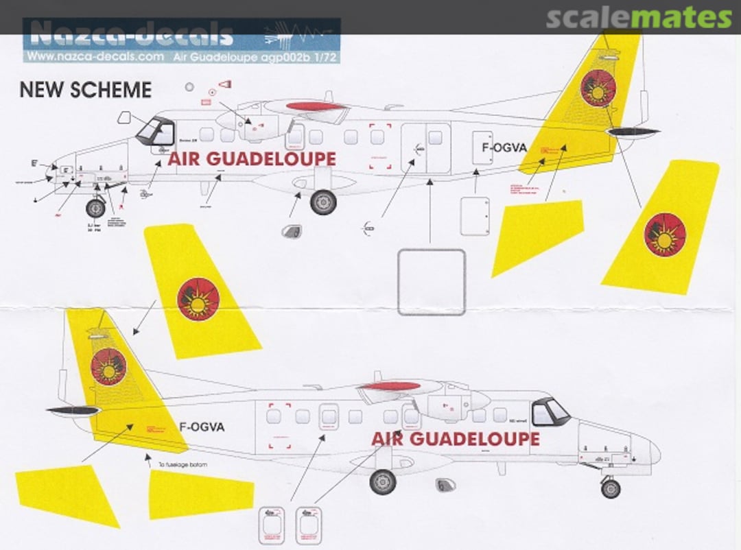 Boxart Airguadeloupe Do-228-200 agp002 Nazca decals