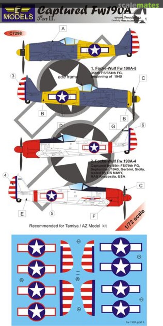 Boxart CAPTURED FW 190A Part II. C7298 LF Models