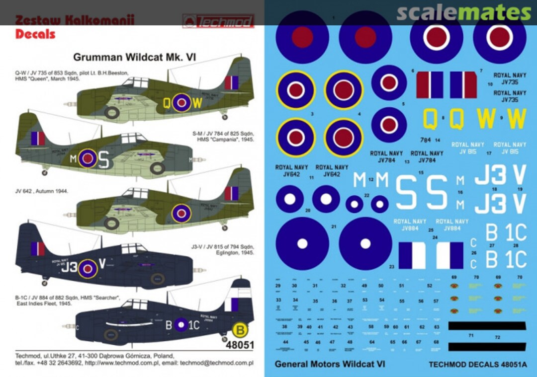 Boxart Grumman Wildcat Mk. VI 48051 Techmod