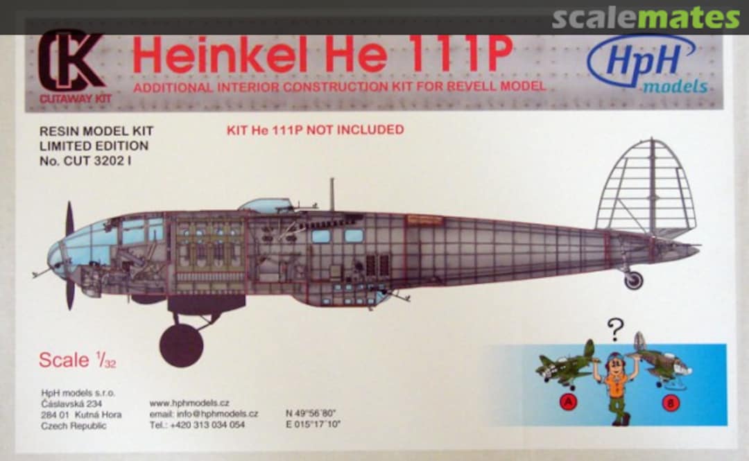 Boxart Heinkel He 111P Cutaway Kit 32021 HpH models