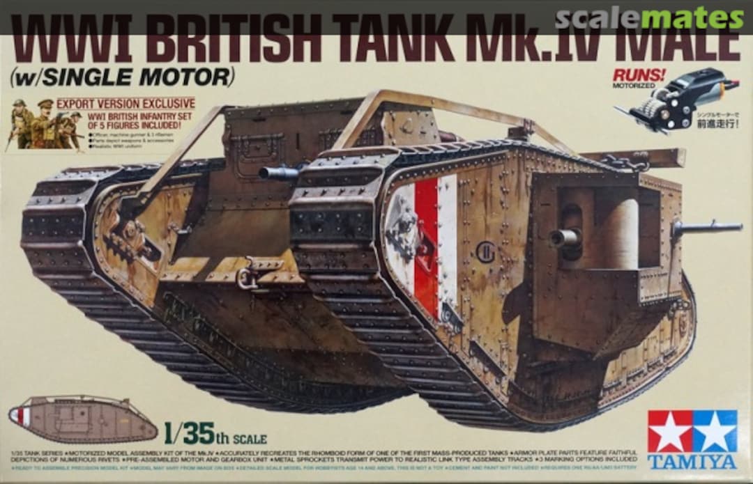 Boxart Tank Mk.IV Male 30057(export) Tamiya