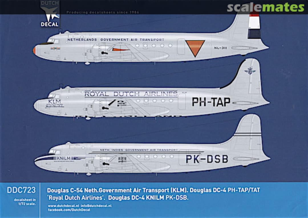 Boxart C-54 / DC-4 DDC723 Dutch Decal