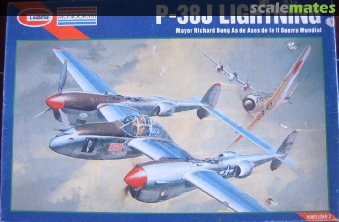 Boxart P-38J Lightning  Monogram/Lodela