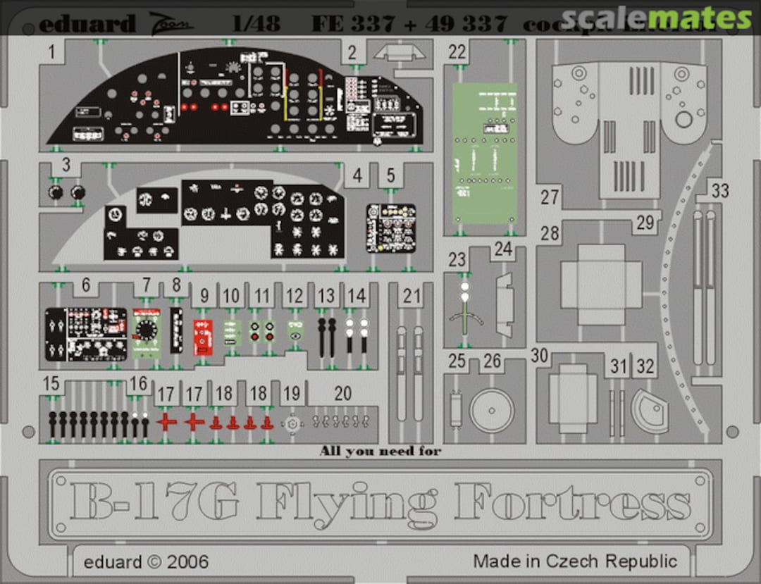 Boxart B-17G cockpit FE337 Eduard