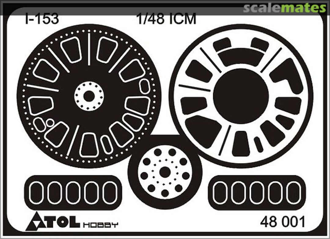 Boxart I-153 Engine Cooling Shutters 48 001 Atol Hobby