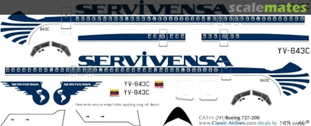 Boxart Servivensa 727-200 CA144-292 Classic Airlines