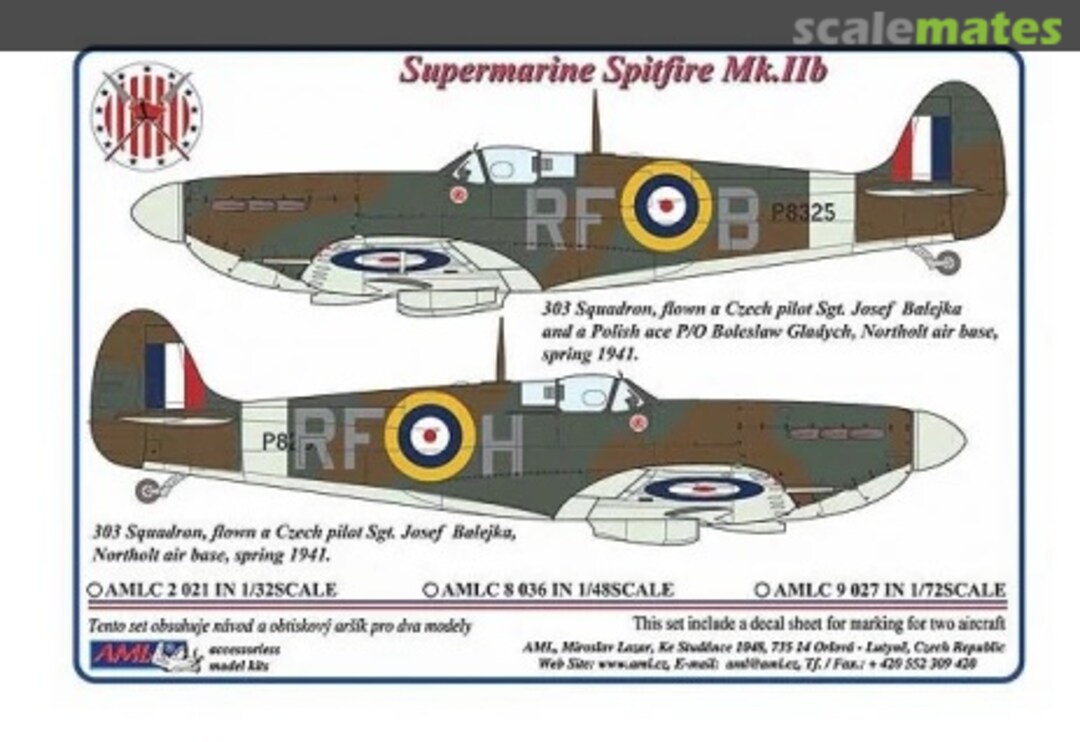 Boxart Supermarine Spifire Mk.IIb AMLC8036 AML