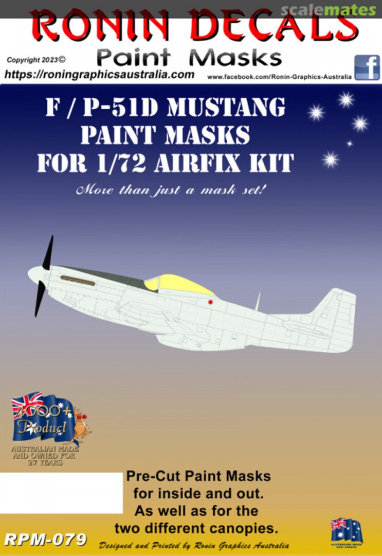 Boxart P-51D Mustang Paint Masks RPM-079 Ronin Decals