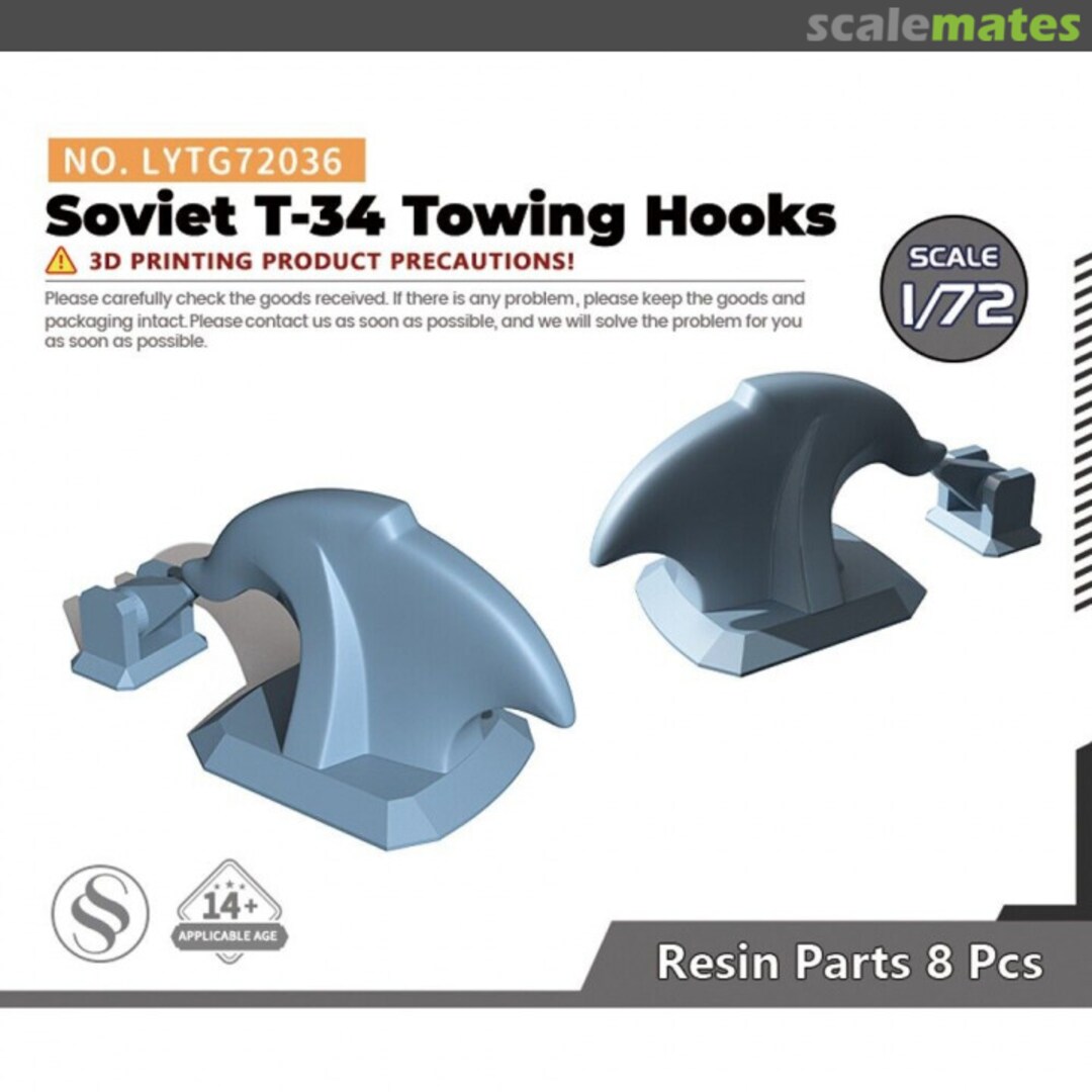 Boxart Soviet T-34 Towing Hooks LYTG72036 Yao's Studio