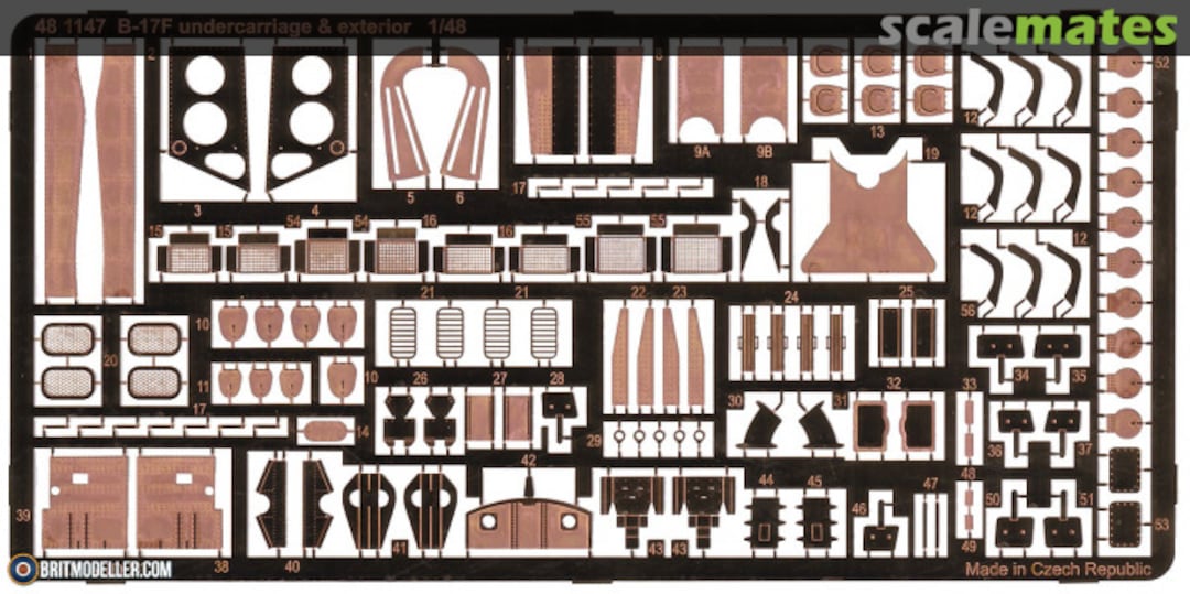 Boxart B-17F Undercarriage And Exterior EDUARD 481147 Eduard