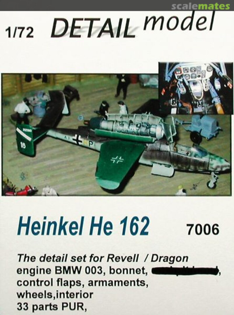 Boxart Heinkel HE 162 7006 DETAIL model