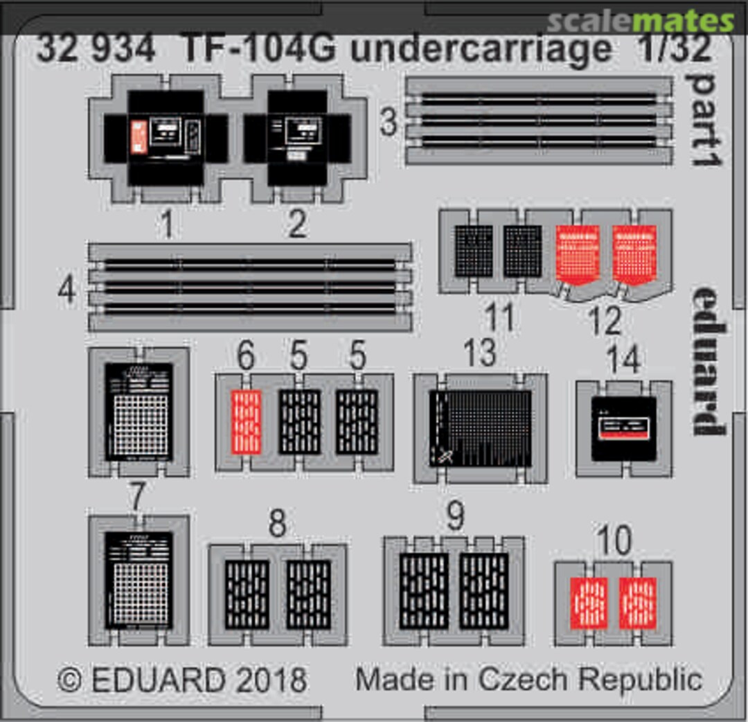 Boxart TF-104G undercarriage 32934 Eduard