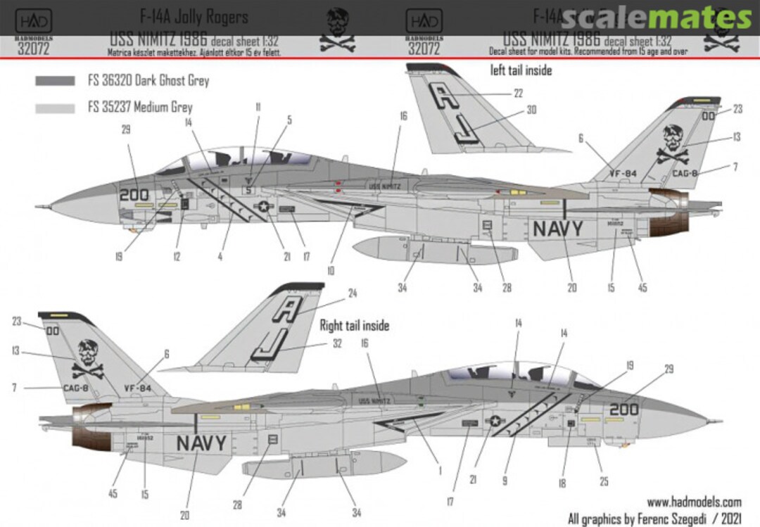 Boxart F-14A Jolly Rogers 32072 HADmodels 