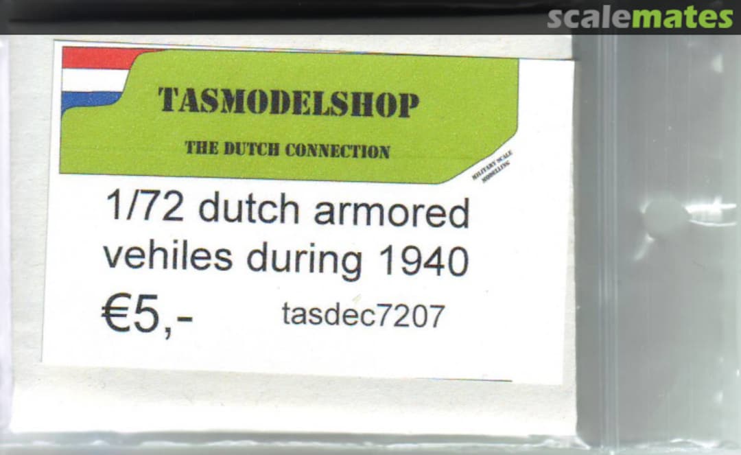 Boxart Dutch armored vehicles during 1940 tasdec7207 Tasmodelshop.com