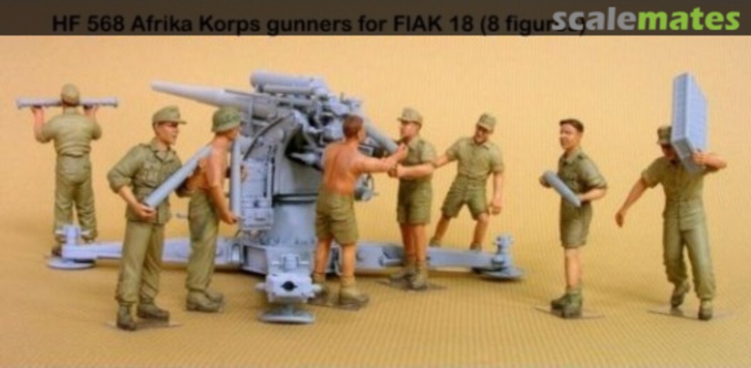 Boxart 88mm DAK Flak Gun Crew (8 Fig.) HF568 Hobby Fan