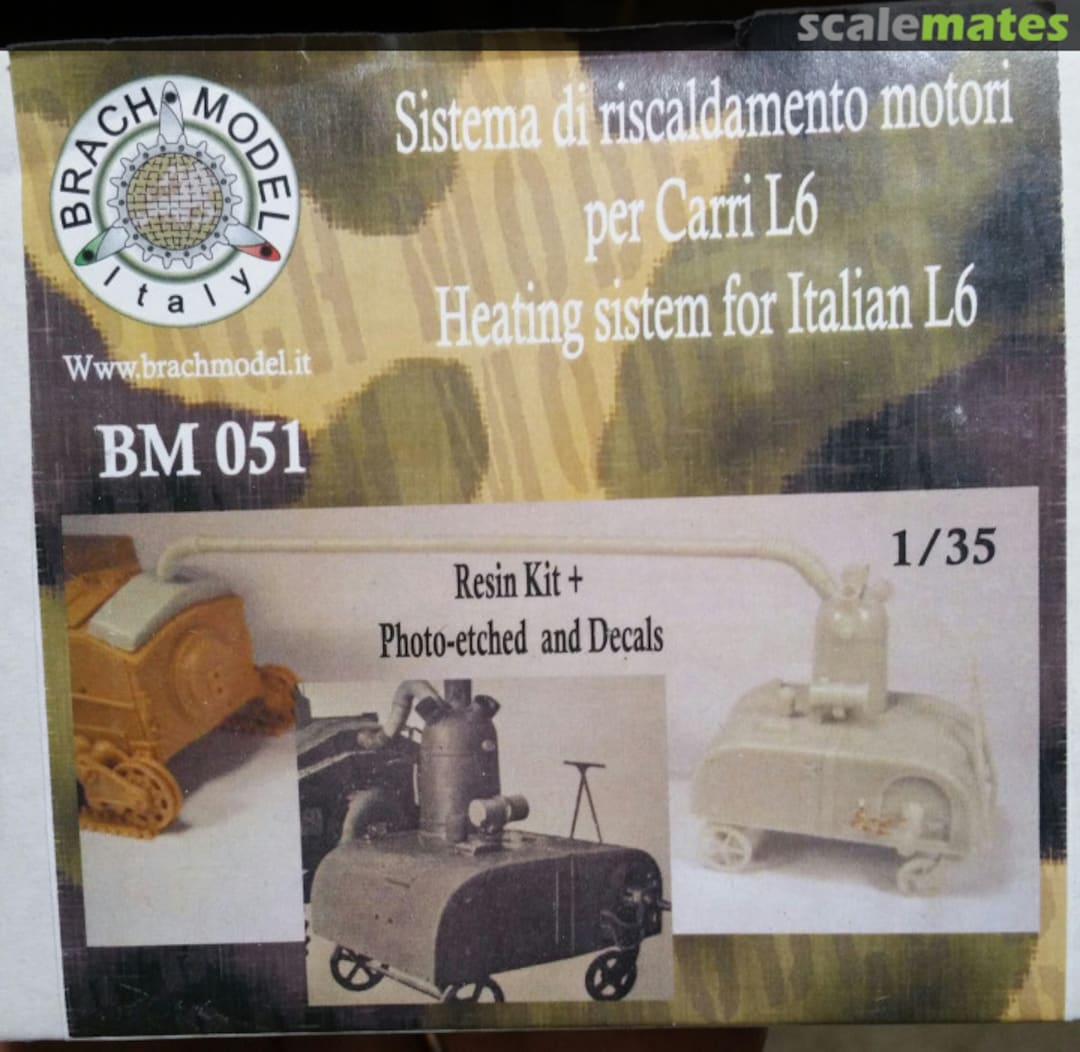 Boxart Sistema di Riscaldamento Motori per Carri L6 BM-051 Brach Model